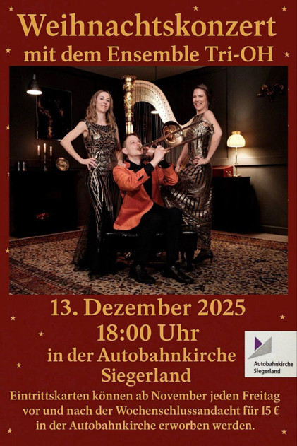 Weihnachtskonzert mit dem Ensemble Tri-OH